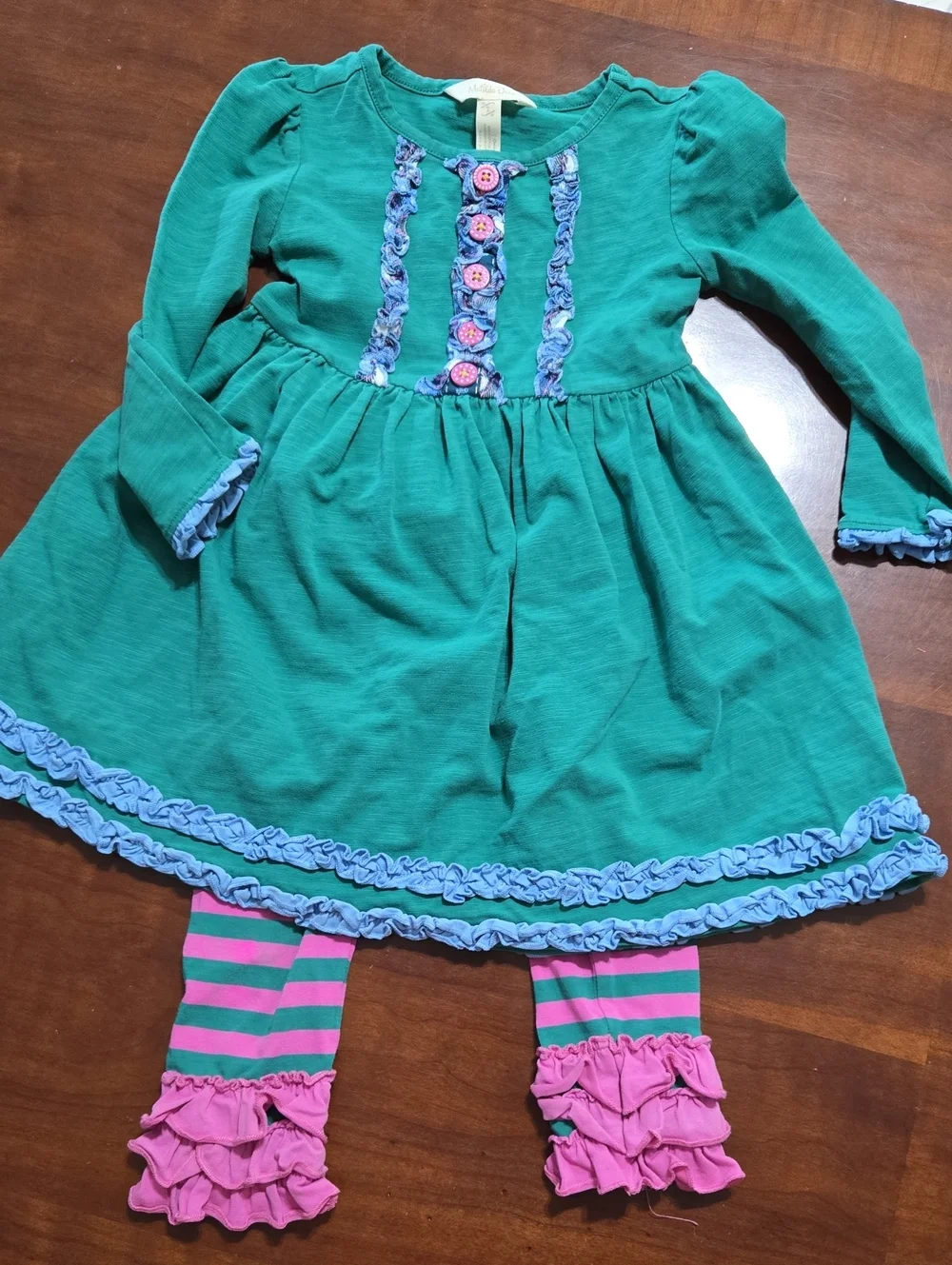 Matilda Jane Family Tree Dress And Leggings Sz2